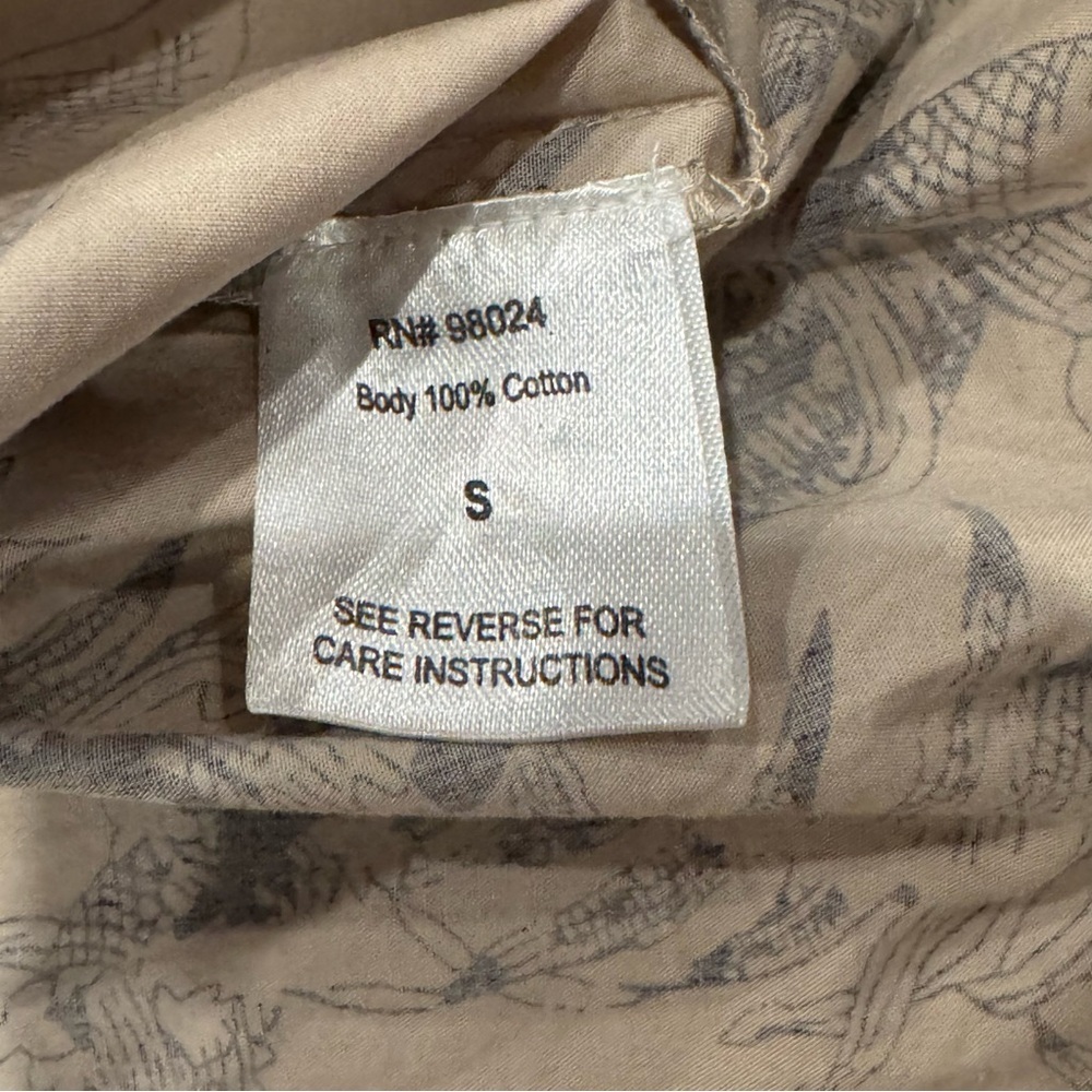 LOVE THE LABEL jessie top in yaffe/ecru cotton poplin size small like new - Picture 11 of 12